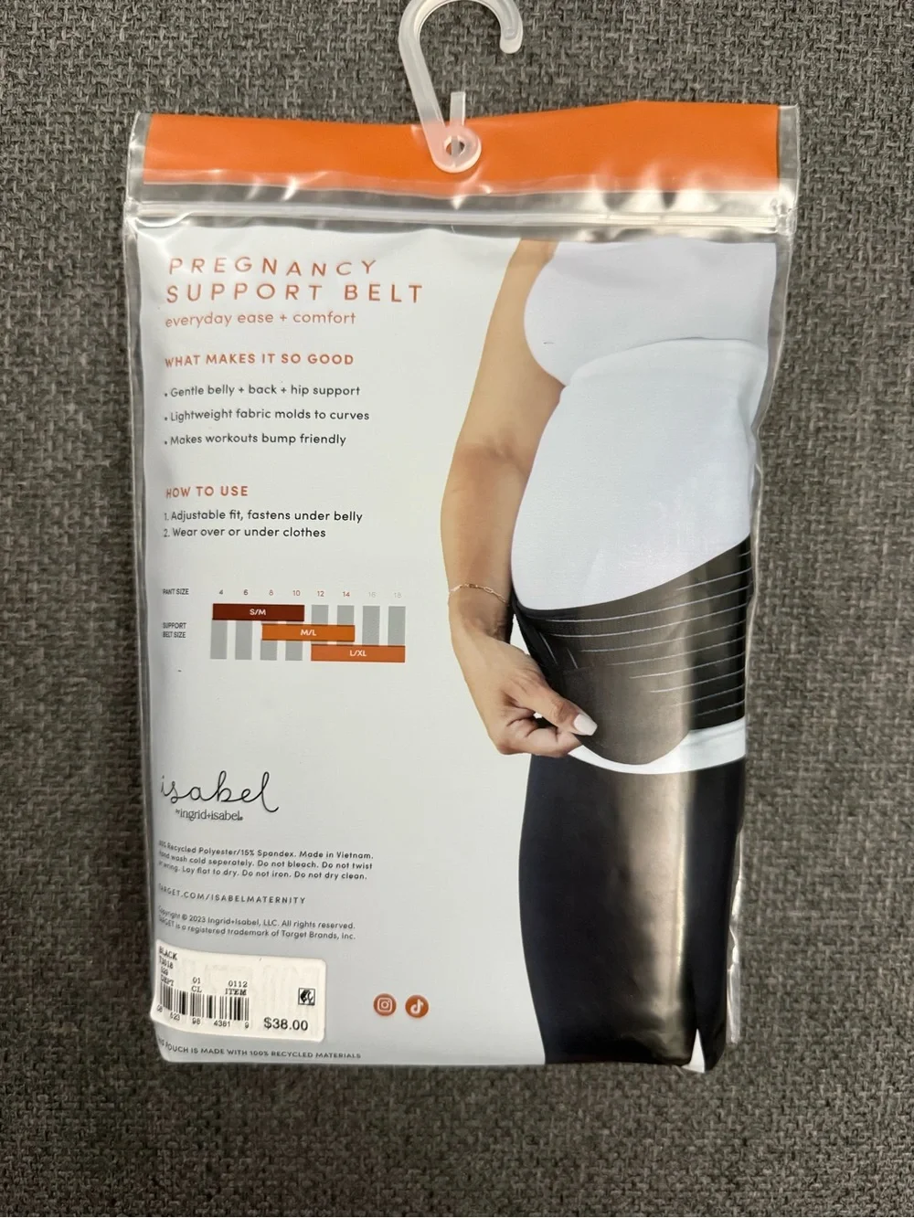 Isabel Maternity by Ingrid & Isabel Pregnancy Support Belt - Black L/XL